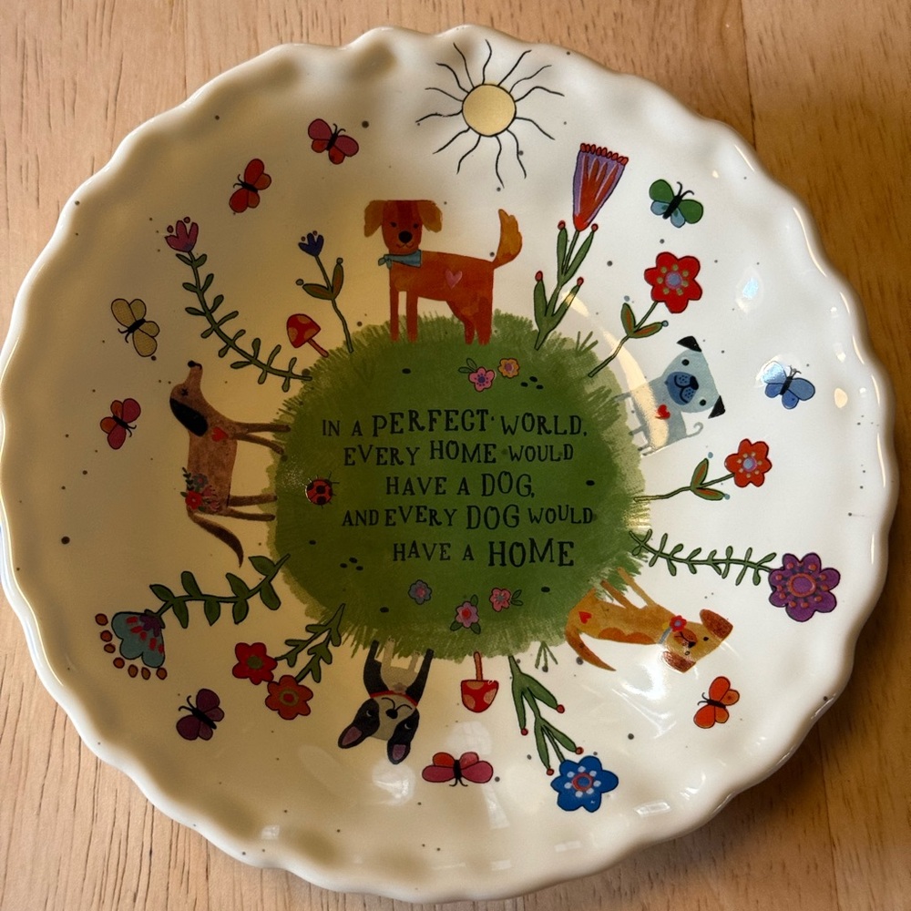 Decorative Dog-Home Trinket Plate